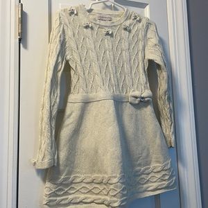 4T long sleeved dress w/matching tights -great for holidays!